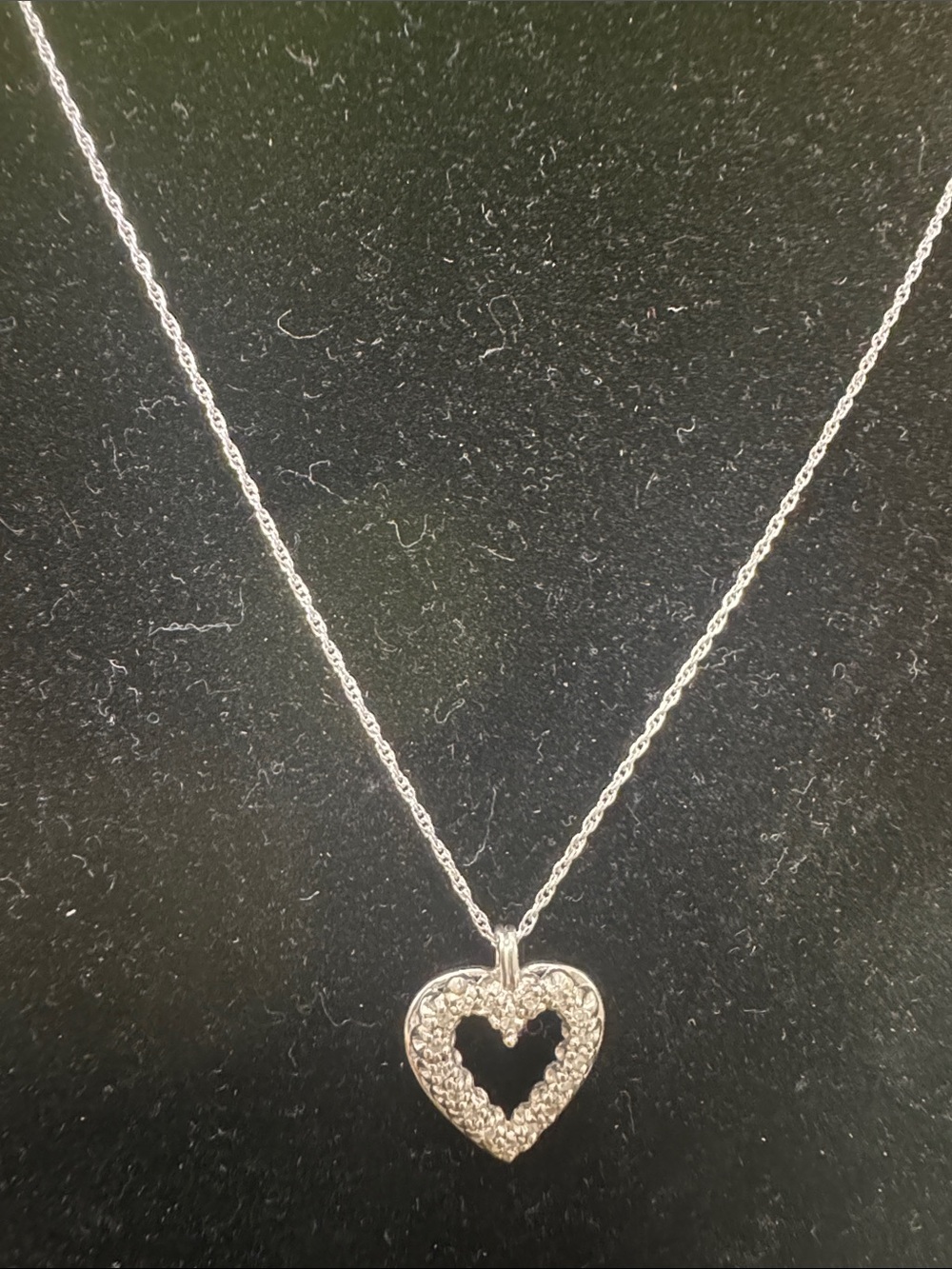 Classic Silver Heart Pendant Necklace - Silver Color